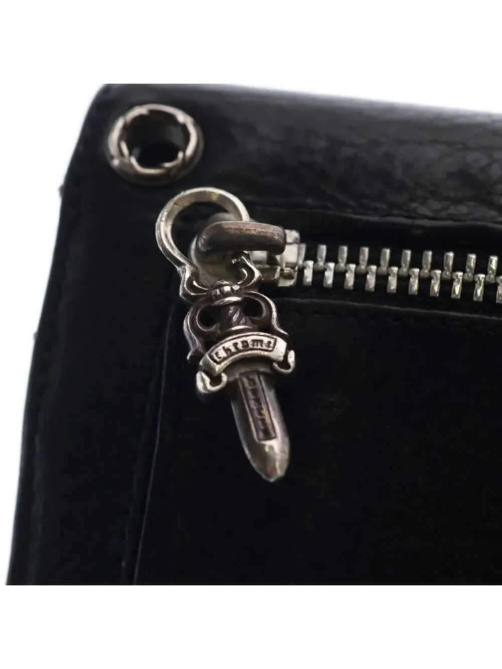 Chrome Hearts Wave Leather Wallet Black